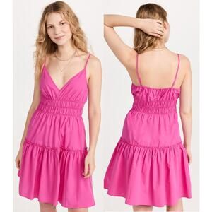 Rails Carmen Sleeveless V-Neck Tiered  Mini Dress Azalea Women's Petite Size S